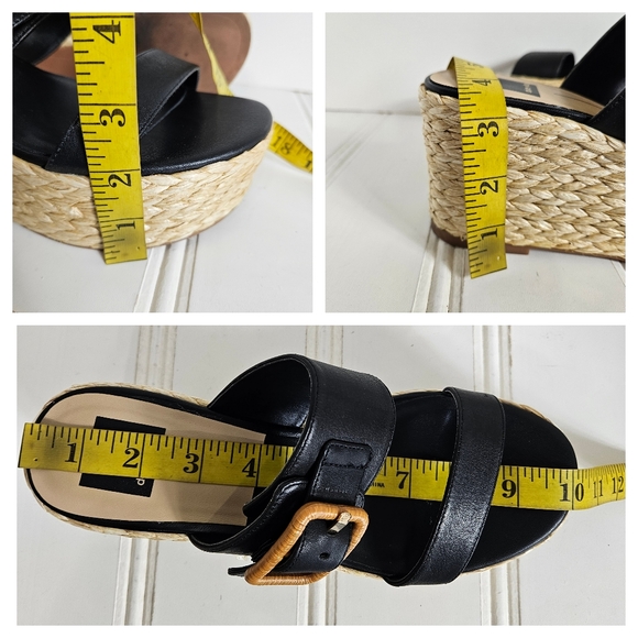 Dolce Vita Sandals Womens Size 8.5 Black Thorin  Espadrille Wedge Platform Shoes - Picture 12 of 13